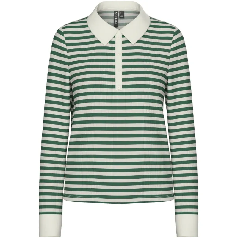 PIECES dame polo PCDONNA - Hunter Green Coconut Milk
