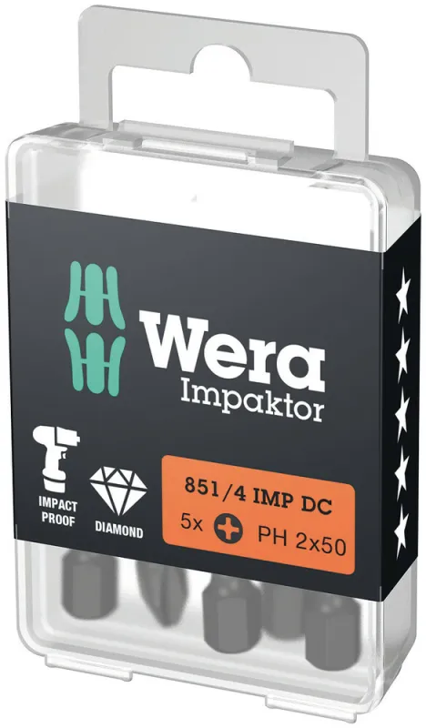 Slagbits 851/4 IMP DC Impaktor PH2, 5stk