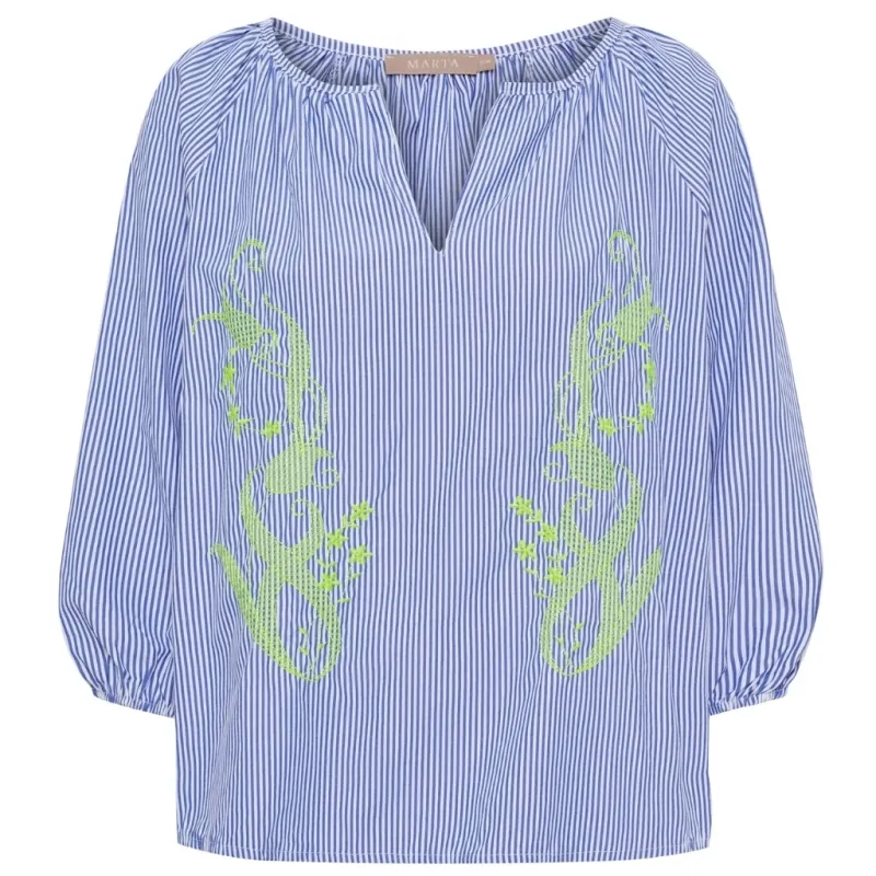 Marta du Chateau dame bluse MdcBrooke 8200 - Navy/Yellow