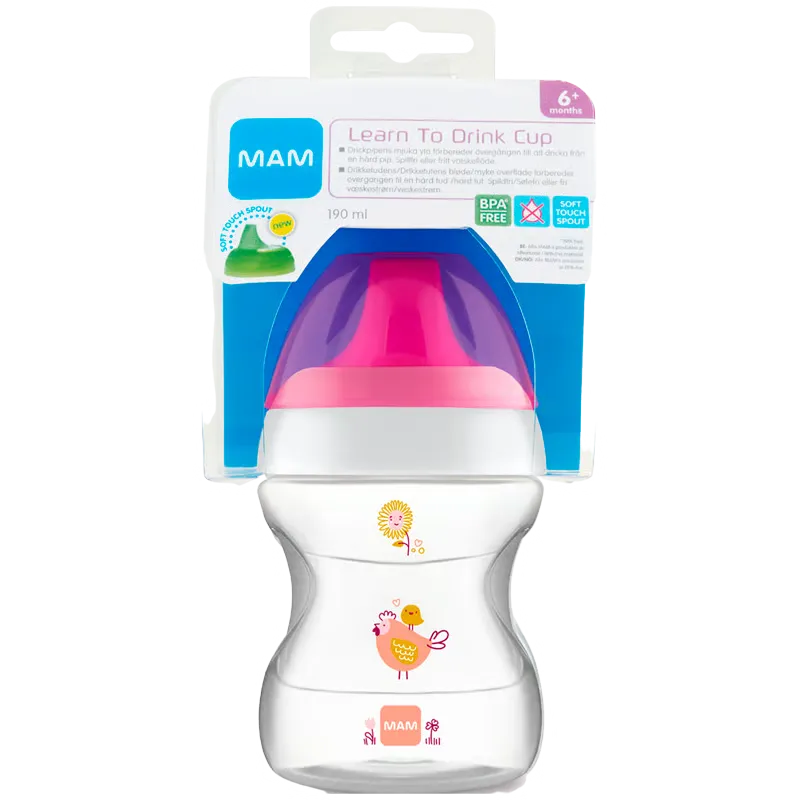 MAM Learn To Drink Cup Pink (190 ml)