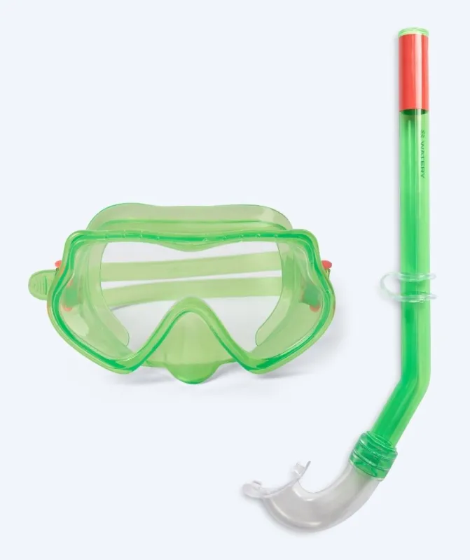 Watery Combo snorkelsæt til børn (4-10) - Winslet - Grøn - Snorkelsæt til børn (4-16 år)
