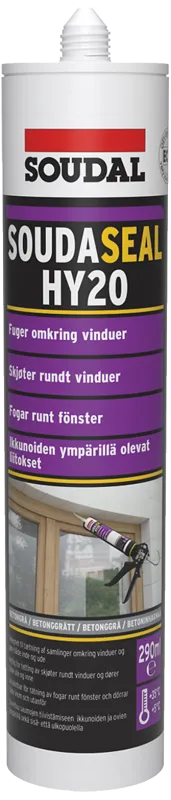 Soudaseal HY20 polymer-fugemasse 290ml betongrå