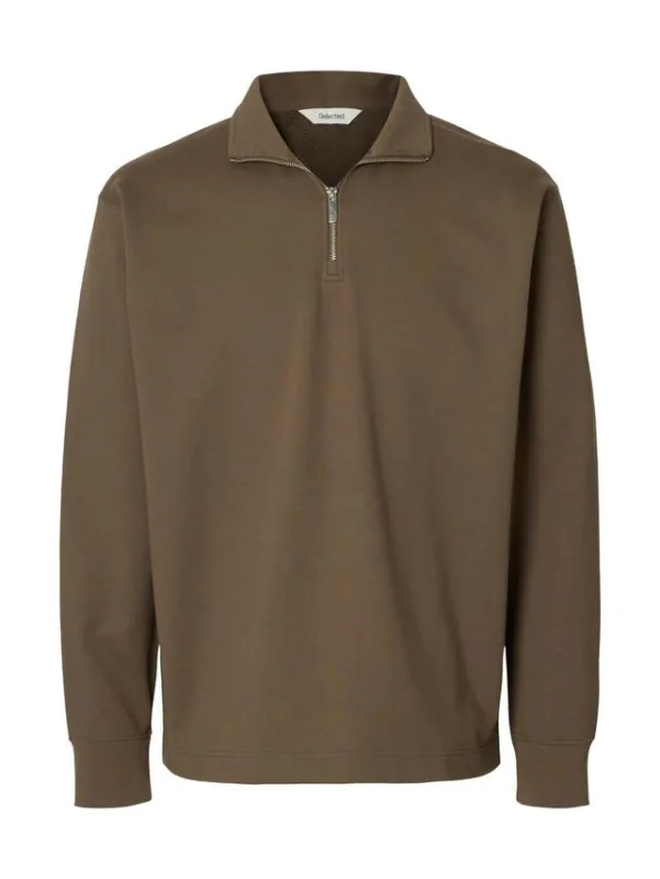 SLHRELAXLUKE LS HALF ZIP SWEAT NOOS