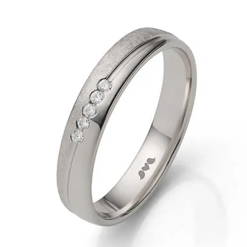 BARTOLI Silverbirds vielsesring i Sølv med Zirkonia - 4 mm