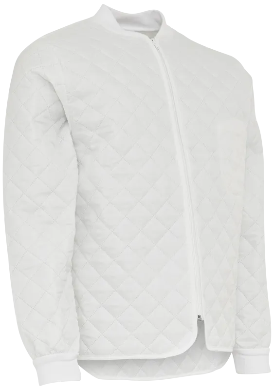 Termojakke u/krave quiltet 160500 hvid Str. 5XL