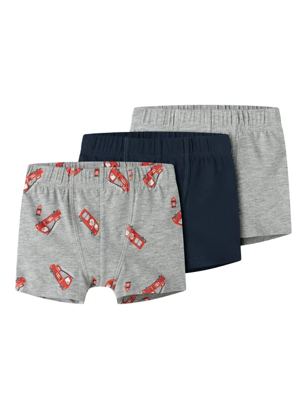 Name It Tights 3pak Grey Firetruck NOOS - Grey Melange - 86 cm
