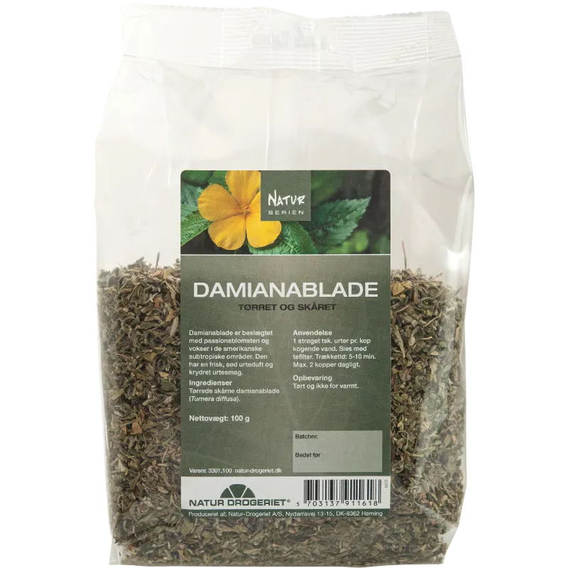 Natur Drogeriet Damianablade Tørret & Skåret (100 g)