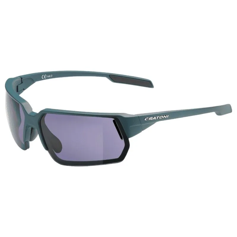 Cratoni C-Lite Color+ Lifestyle Grey Blue W/O Mirror, solbrille, mat blå
