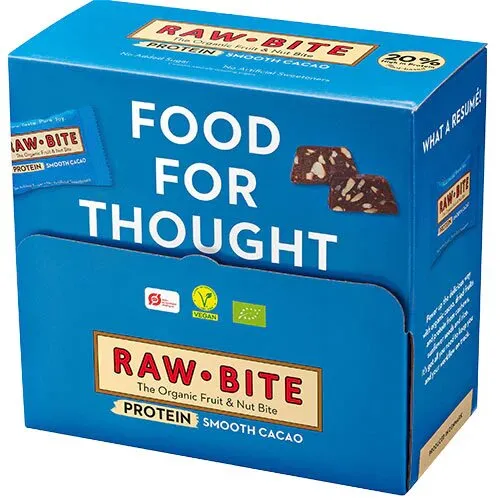 Rawbite Officebox Protein Smooth Cacao 45x15g Øko. - 1 pk.