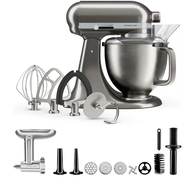 KitchenAid Artisan Plus 4,7 liter med kødkværn, medallion silver