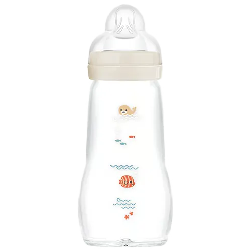 MAM Feel Good Glass Bottle Ass. Farver (260 ml)