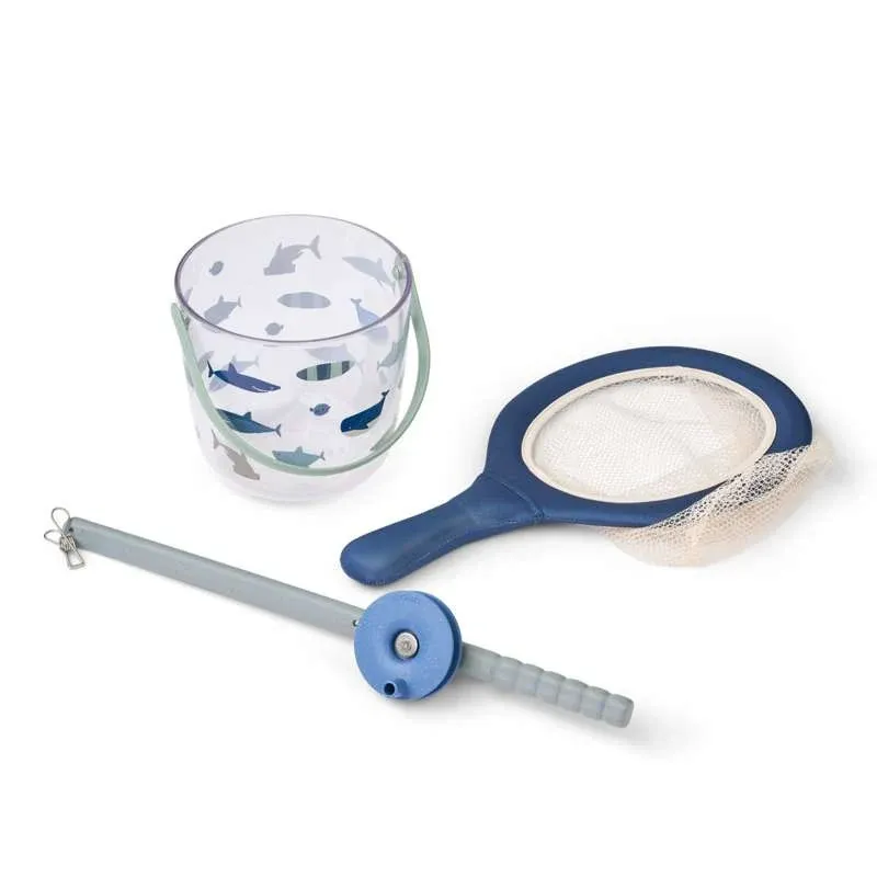 Liewood Cora Crab Fishing Set w Net - Shark/Dove Blue