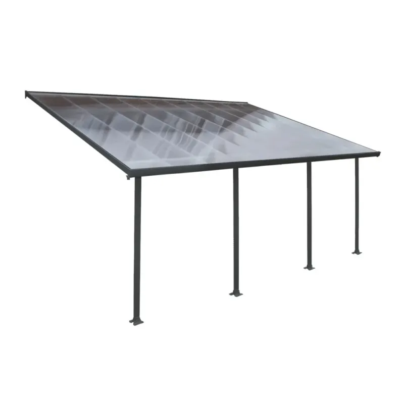 Palram Canopia - Terrasseoverdækning Feria 4x6,06m Antracitgrå 23 m2
