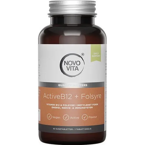 Novo Vita ActiveB12 + Folsyre - 60 tabletter