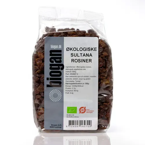Rosiner lyse Ø 500 gr.