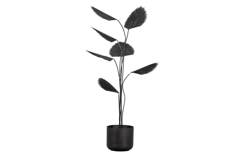 WOOOD Collection kunstig plante, justerbar - sort metal (H:141)