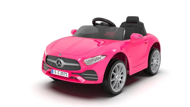 License - Pink Mercedes Benz CLS350, Elbil til børn med fjernbetjening  -  10.8V/3.1Ah