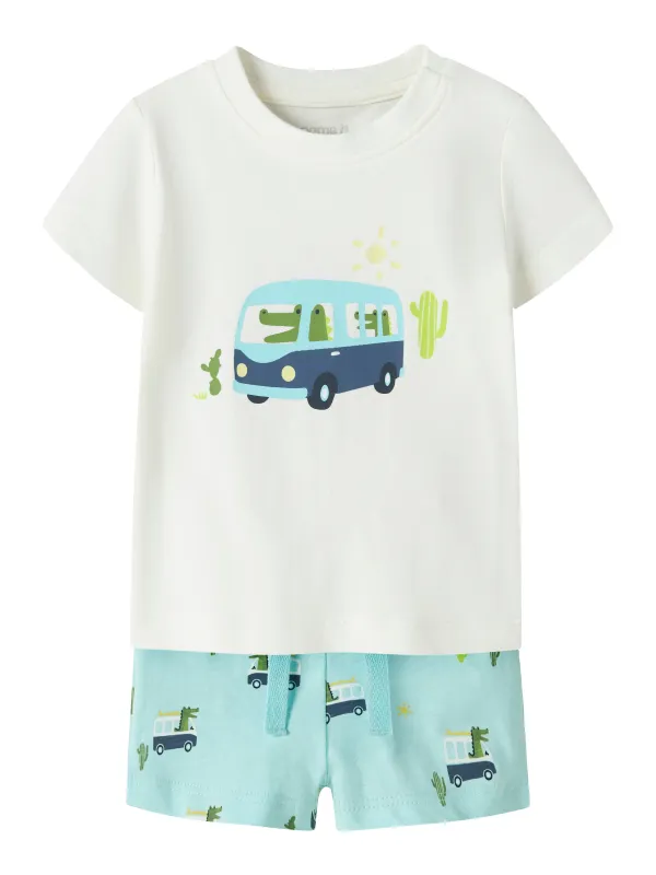 Name It Fartil SS Top Sæt - Cloud Dancer - 56 cm