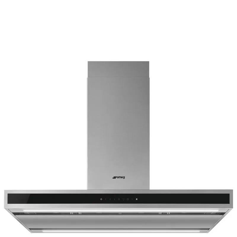 Smeg KLTI9L4X frithængende emhætte 90 cm, rustfrit stål