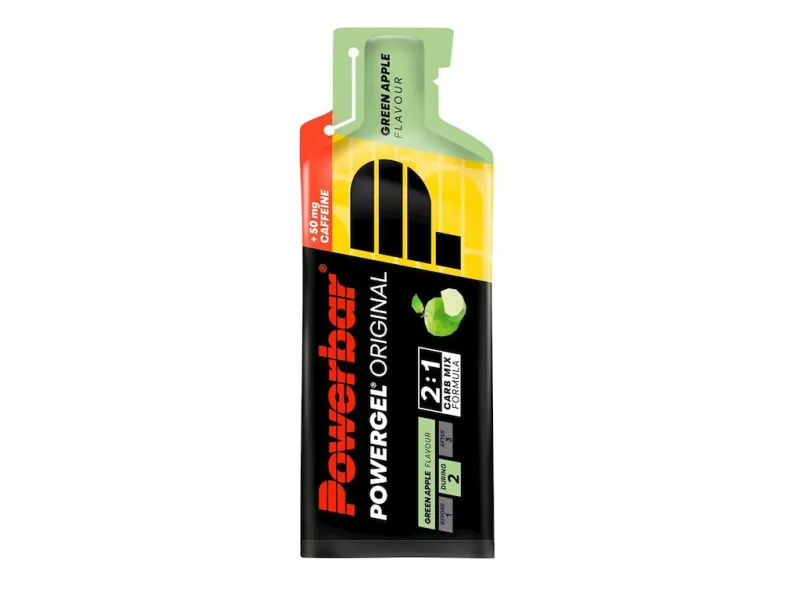Powerbar Powergel - grøn æble med koffein 41 gram - Bedst før 30/9-26