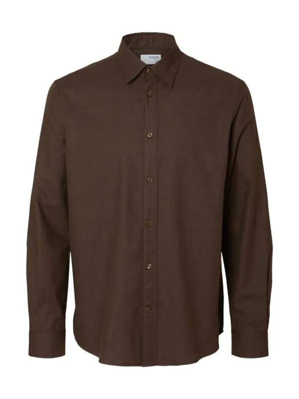 SLHREGCHASE MELANGE LS SHIRT