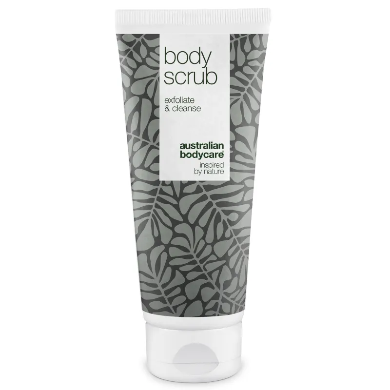 Body Scrub til bumser og uren hud på kroppen â Eksfoliering med 100% naturlig Tea Tree Oil - Også til intim brug