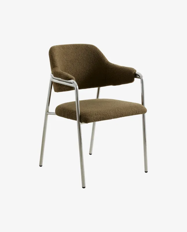 Nordal - ALBERT stol  -  grøn  -  B56 × D59 × H84 cm