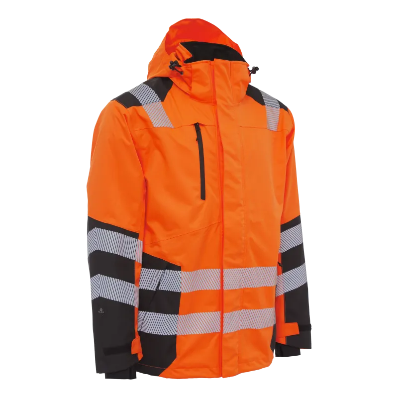 Visible Xtreme Recycled Jakke - Fl.orange/Sort - 4XL