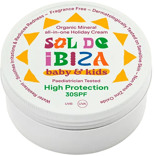 Sol De Ibiza Baby & Kids Organic Mineral All-in-One Sunscreen Cream SPF30 (100 g)