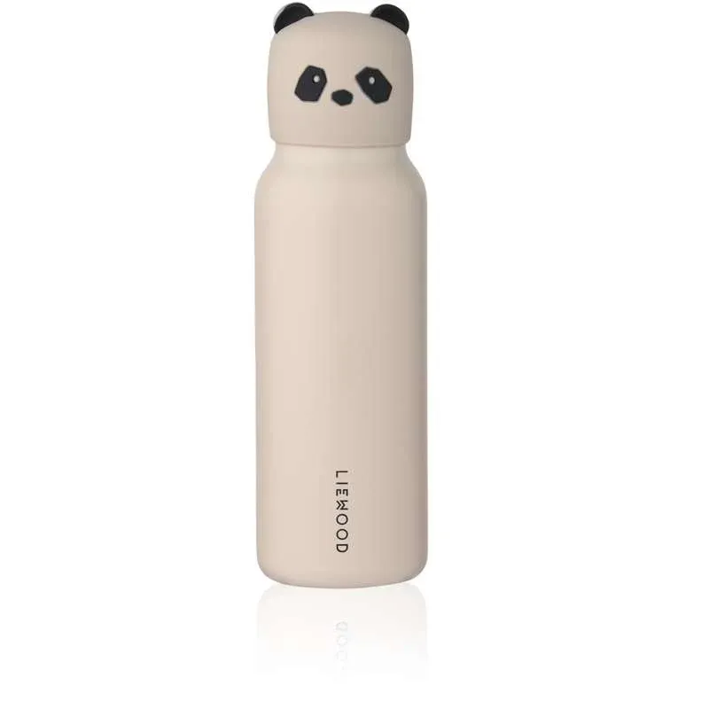 Liewood Falk Drikkeflaske - Rustfrit Stål - 350ml - Panda - Sandy