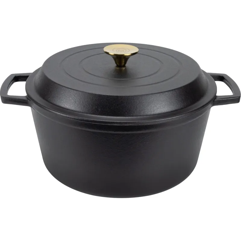 Mareld Støbejernsgryde 6 liter, mat sort