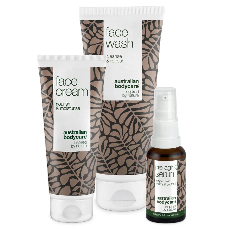 Pre-aging sæt til forebyggelse af rynker â 3 Anti Age produkter til ung hud til at forebygge rynker