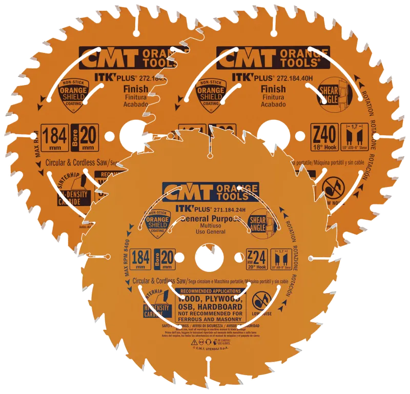 CMT rundsavklingesæt 184×20 Z24-40-40 W, 3stk