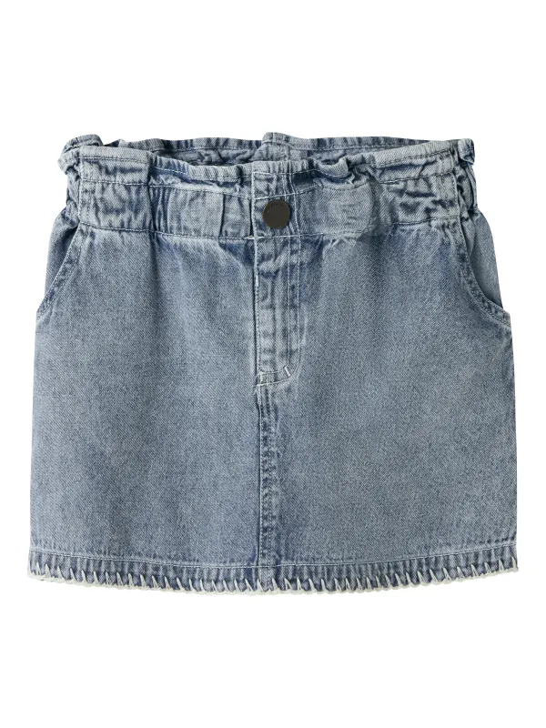 Lil Atelier Funda - Loose Denim Skirt - Medium Blue Denim - 92 cm