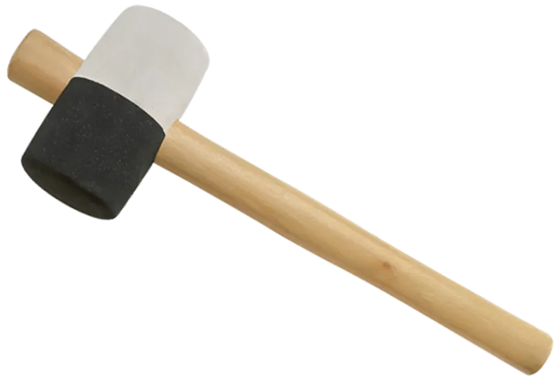 Gummihammer kombi sort/hvid 55mm