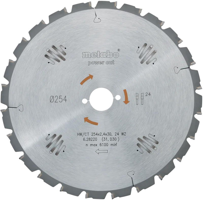 Rundsavklinge til træ 254×2,4×30mm HW/CT Z24 WZ