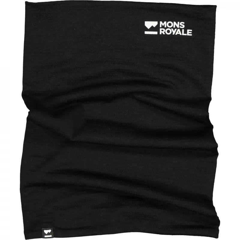 Mons Royale Double Up Merino, halsedisse, sort