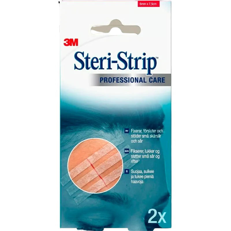 3M Steri-Strip Sårlukningsstrips - 6 mm x 75 mm (6 stk)
