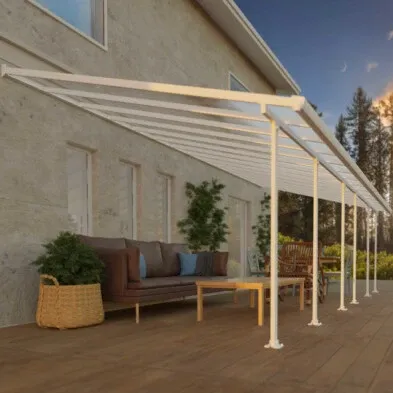 Palram Canopia - Terrasseoverdækning Feria 4x8,50m Hvid 32 m2