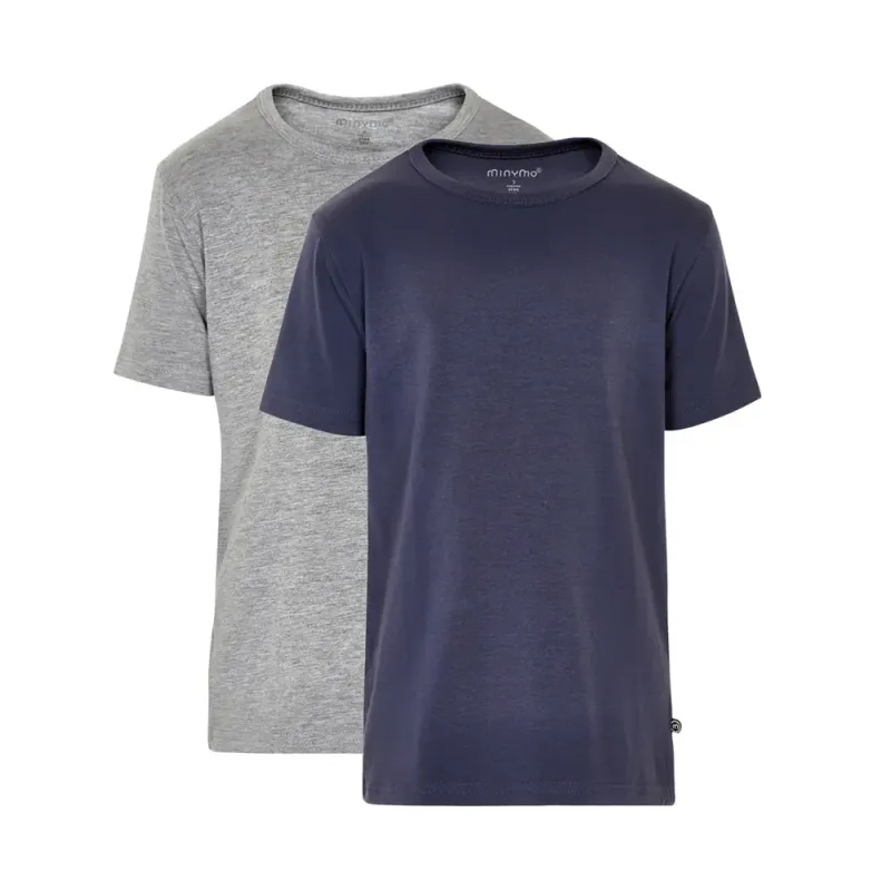 2 Pak Basic T-Shirts - Navy 778 - 134