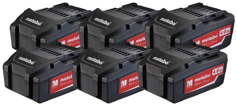 Batteri 18V/4,0 Ah Li-Power, pakke med 6 stk.