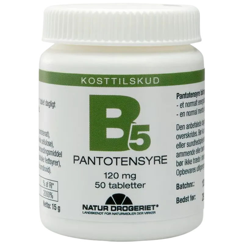 Natur Drogeriet B5 Pantotensyre 120 mg (50 tabl)