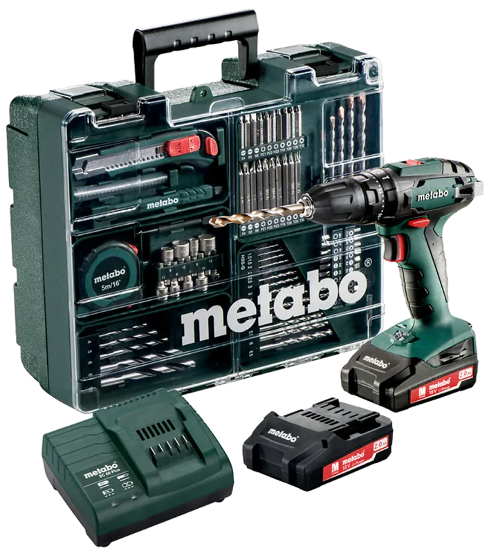 Slagboremaskine SB 18 m/2×18V/2,0Ah & tilbehør
