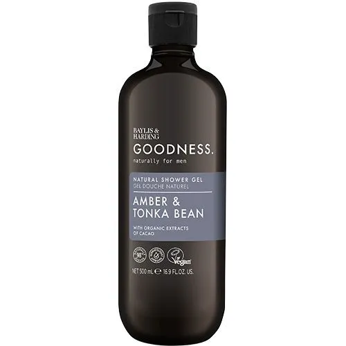 Baylis & Harding Men  Amber & Tonka Bean Shower Gel - 500 ml.
