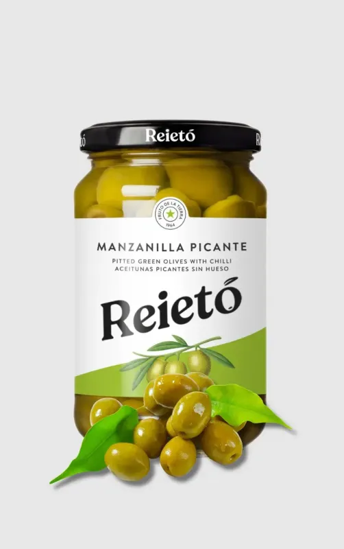 Reietó Manzanilla Picante Oliven  350g (150g Drænet Vægt)