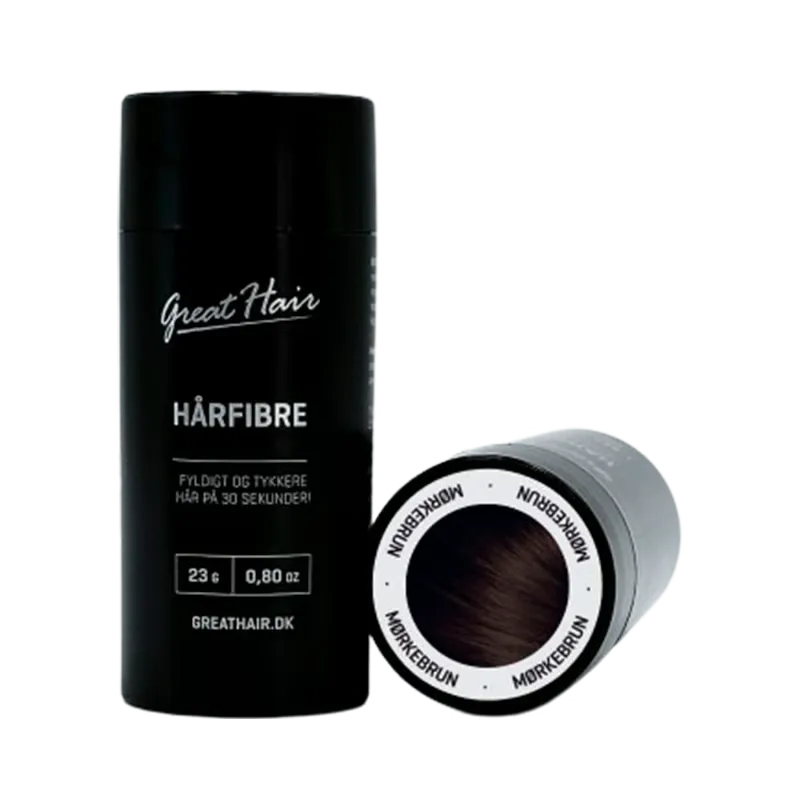 Great Hair Hårfibre - Mørkebrun (23 g.)