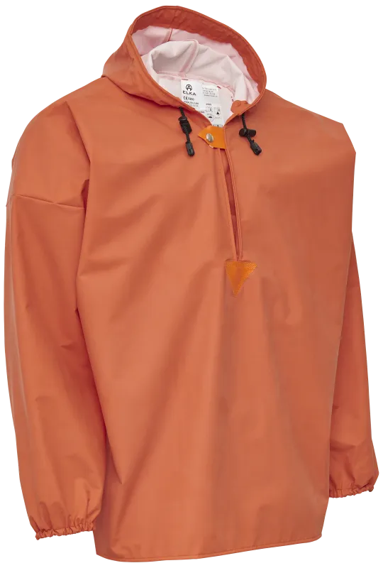 Regnanorak m/elastikmanchetter 077100E orange Str. S
