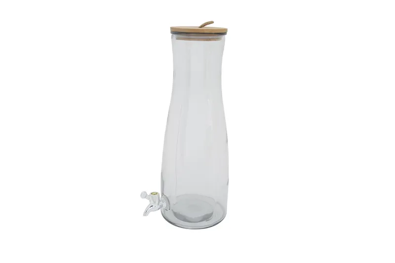 Juicedispenser Med Trælåg Glas 42 Cm