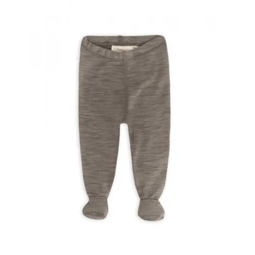 Retro Sparkebuks Med Fod Til Baby, I 100% Økologisk Merino Uld Light Brown Melange 56