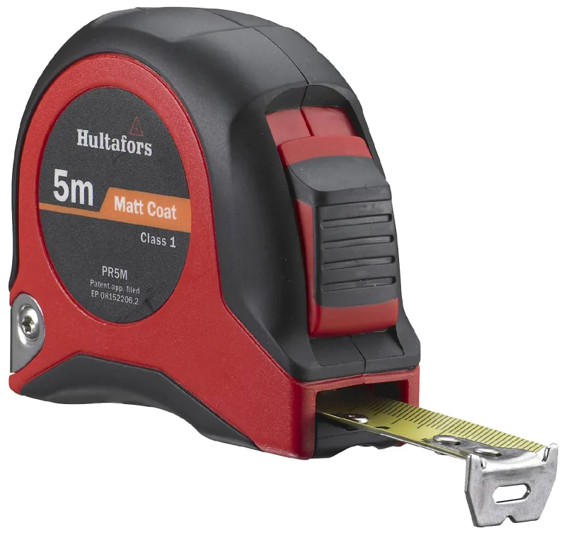 Båndmål PR 5M gult bånd, 5 m x 19 mm